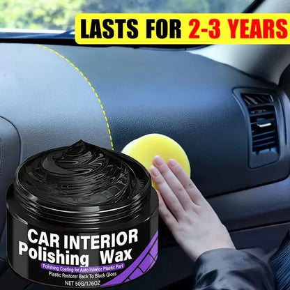 Plastic Interior Car Trim Polishing Wax Dashboard Restorer and Shine Coat for Lasting Protection