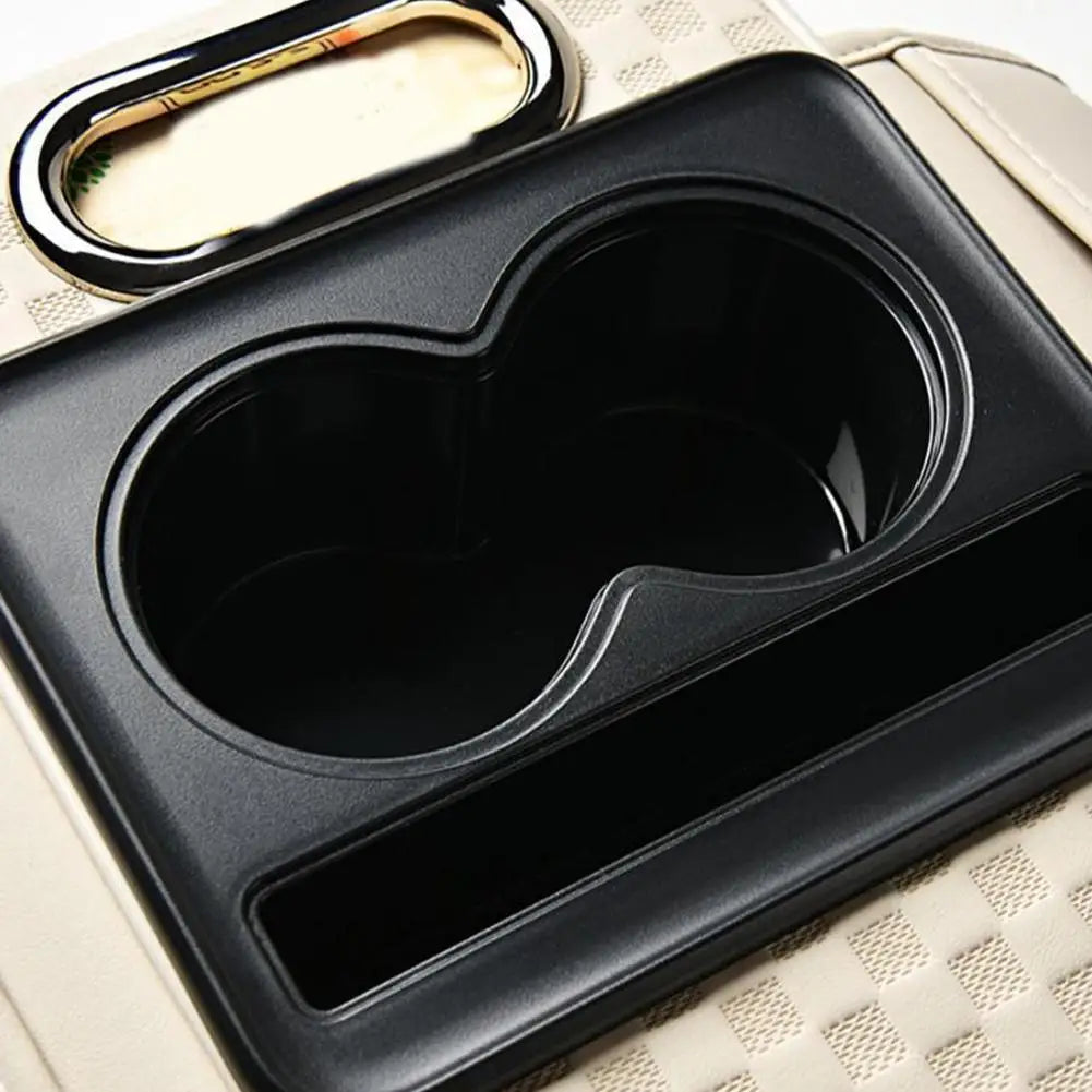 Multifunctional Car Armrest Cushion with Cup Holder & Tissue Pocket, Universal Auto Center Console Armrest Pad Heightening Mat