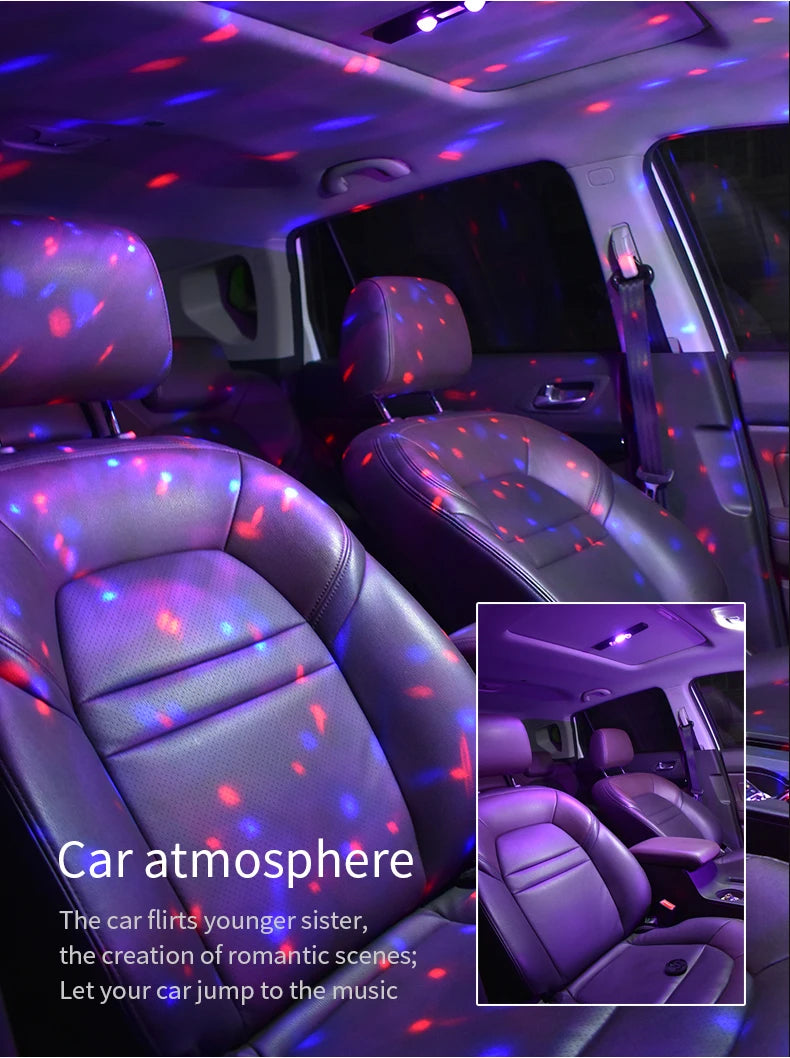 wireless rgb car interior atmosphere light With remote control Music Control Rhythm interior car lights led For car indoor