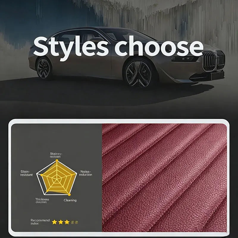 Car Floor Mats Suitable for New Beetle 2004~2009 Anti slip and wear-resistant PU leather car interior mat