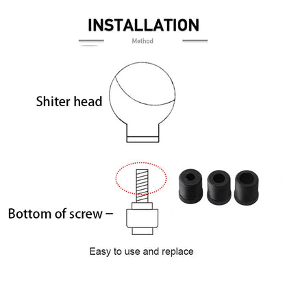 Car Modification Manual Universal Stem Head Aluminum Alloy Round Ball Gear Handle Head Round Trolley Bobblehead