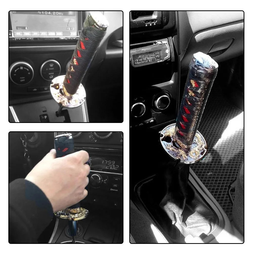 Universal Car Gear Shift Knob Katana Samurai Sword Shift Knob Aluminum Shifter Lever With Adapters Gear Shift Knob 10/15/26cm