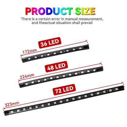 Kit de Fitas de LED RGB para Iluminação Ambiente dos Pés do Carro – Alimentação via USB (Acendedor de Cigarros), Controle e Decoração para o Interior do Veículo