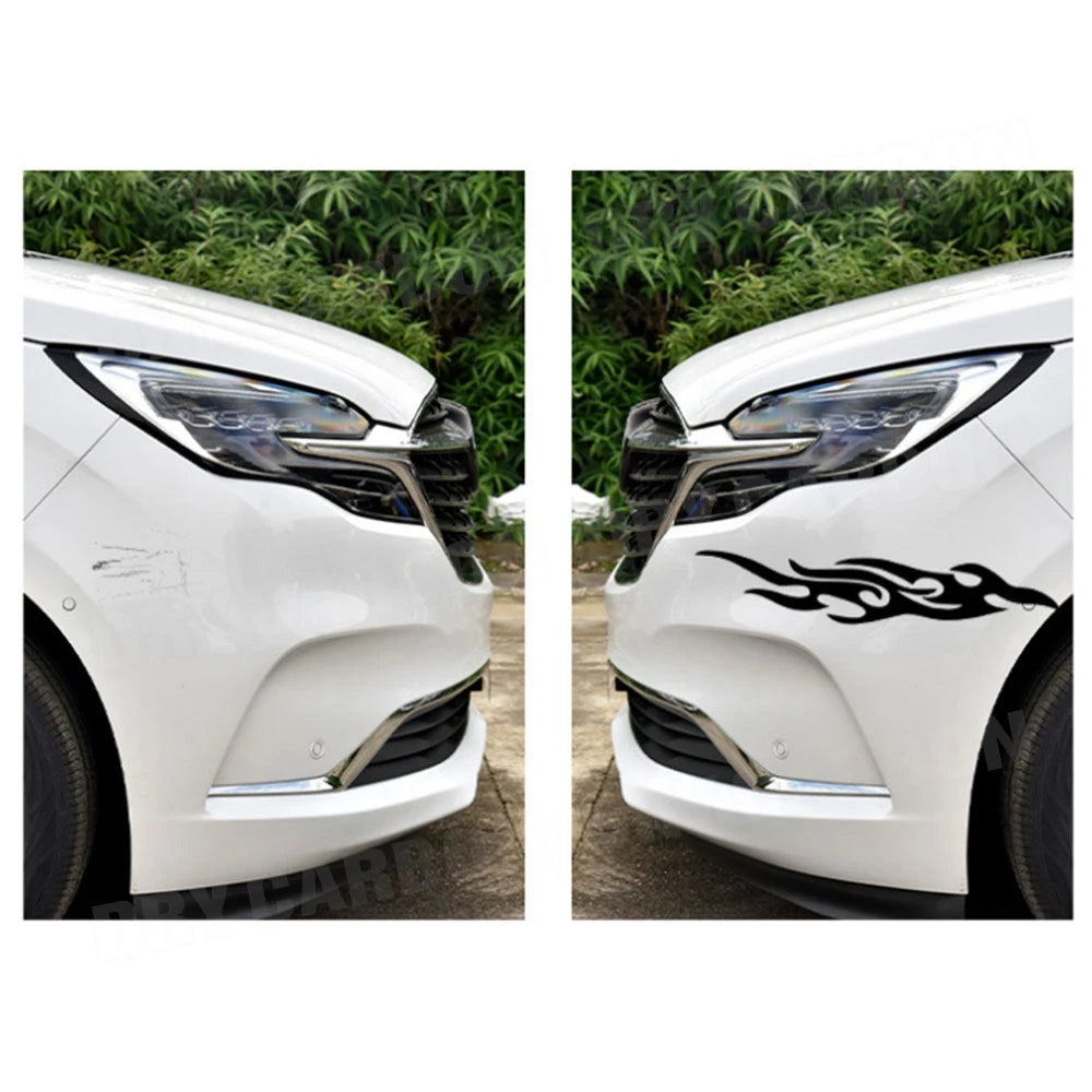 Car Sticker Personalized Garland Decoration Front Bumper Stickers Emblem Badge Decal Auto Automobile Bonnet Stickers 2Pcs/set