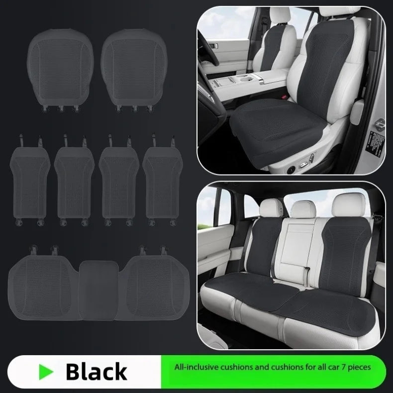Breathable Leather Car Seat Cover Universal Front Seat Protection Cushion Luxury Car Interior Backrest Support Mat Accessories