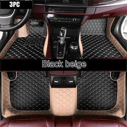 Custom Automotive Car Floor Mats For Mercedes W124 1985 1986 1987 1988 1989 Auto Luxury Leather Men Women Car Mats Full Coverage