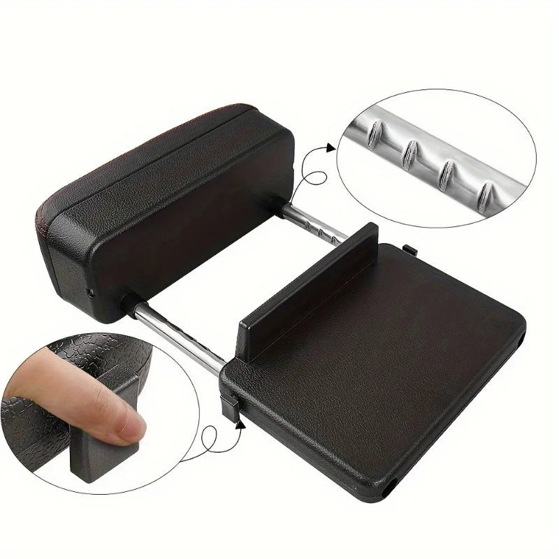 Car Armrest Box Elbow Rest Pad Arm Rest Extender Universal Console Storage Organizer Adjustable Height Elbow Support