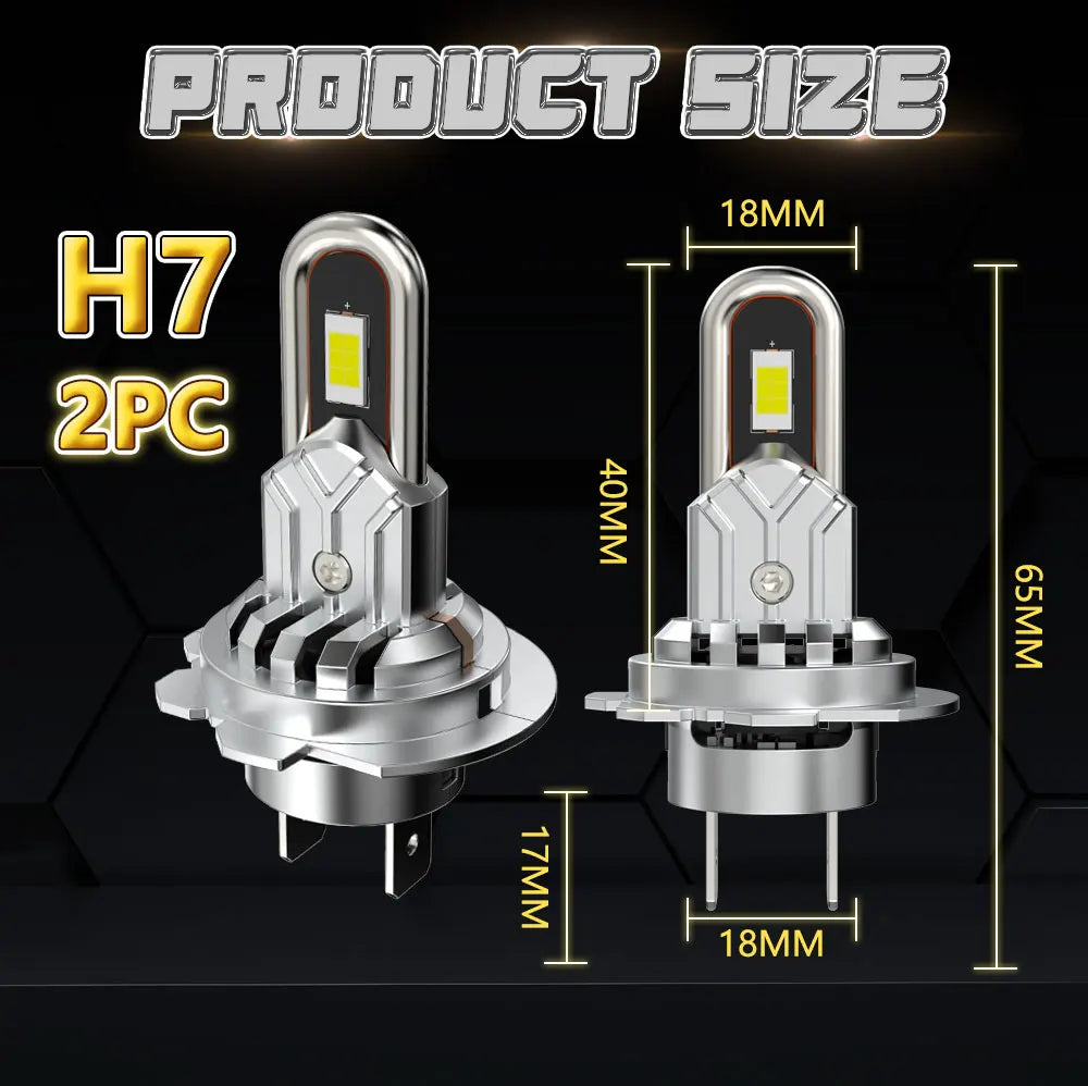 Lâmpada LED H7/H4 Plug and Play 6000K - com Ventoinha