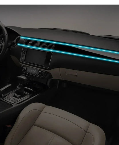 Car RGB Ambient LED Light Strip 1/2/3/4/5M APP Control USB Fiber Optic Atmosphere Lamp Neon Interior Console Decoration Lights