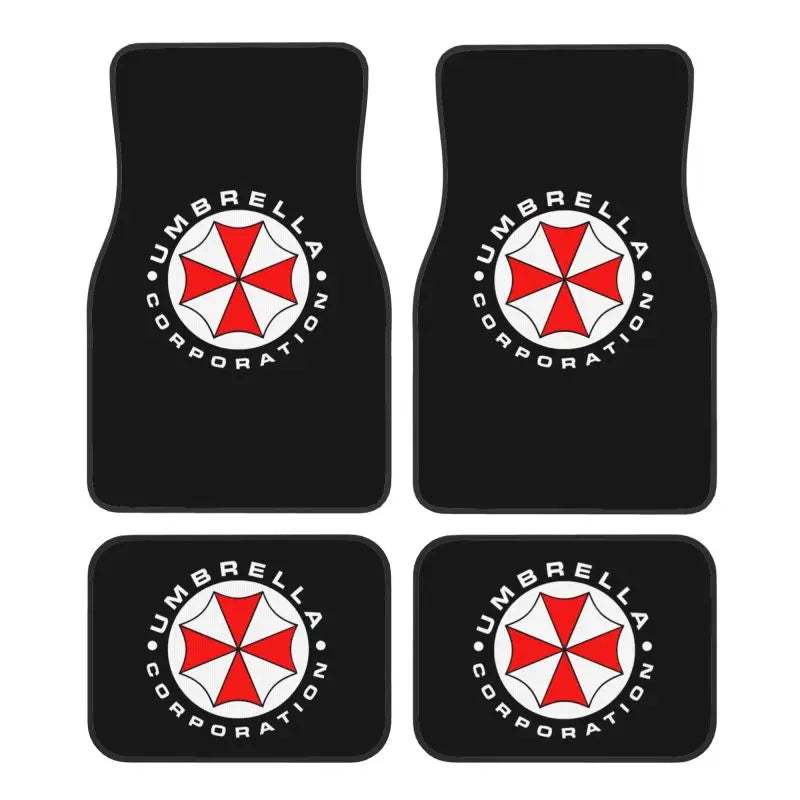 Umbrella Corporation Car Floor Mats of 4 Pieces Anti Slip Front and Rear Foot Mats Universal Car Interior Accessories Decoration