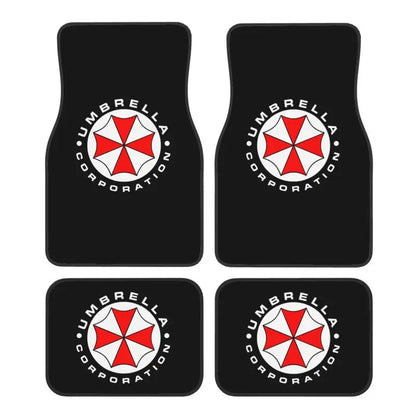 Umbrella Corporation Car Floor Mats of 4 Pieces Anti Slip Front and Rear Foot Mats Universal Car Interior Accessories Decoration