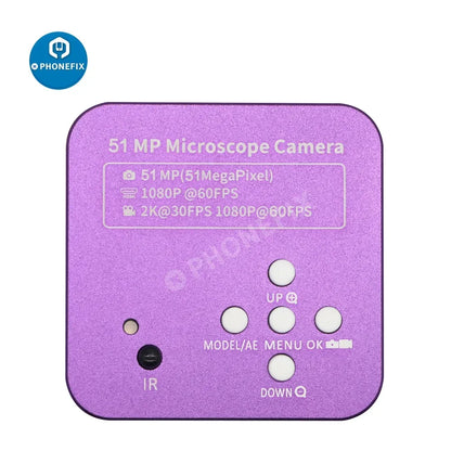 Microscopic Camera Digital Video HDMI Trinocular Microscope Camera 51MP 48MP 38MP VGA HDMI HD USB-C for Phone Electronic Repair