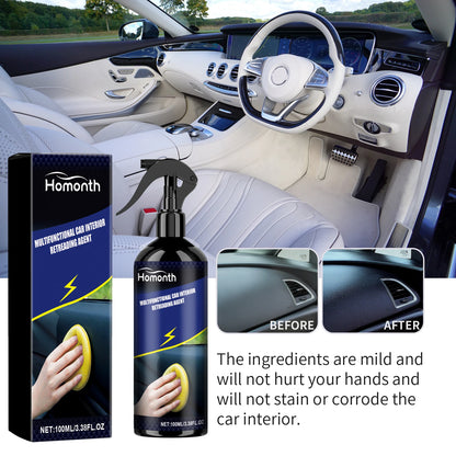 Car Interior Detailer Spray 100ml Multi Purpose Interior Cleaner & Protectant for Dashboard Plastic Trim UV Protection DustProof