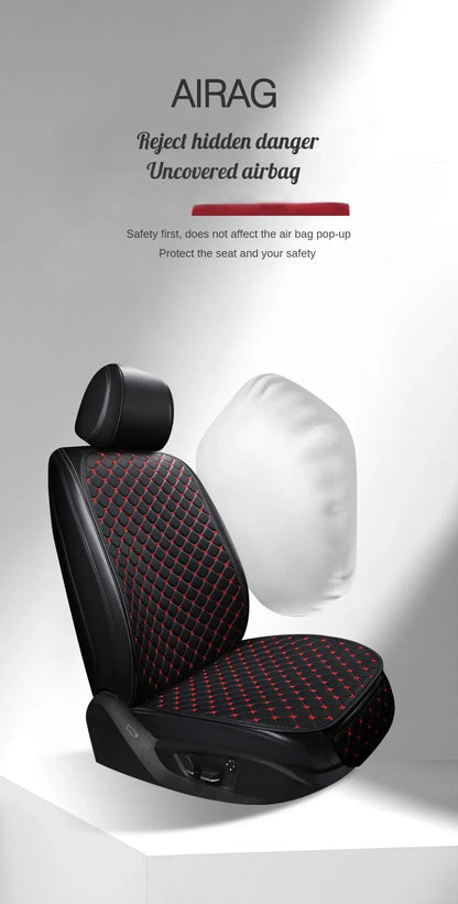 PU Leather Car Seat Cover Universal Minimalism Soft Seat Cushion Protective Cover with Storage Pocket Car Interior Accessories