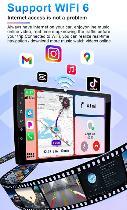 Android 7 "9" 10 "universal 2K Dvd Stereo Car Radio Carplay Auto Bluetooth 4g For Volkswagen Nissan Hyundai Toyota Honda