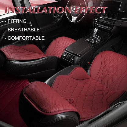 Breathable Nappa Leather Car Seat Cover Universal Comfortable Front Seat Cushion Durable Four Seasons Seat Covers Accessories