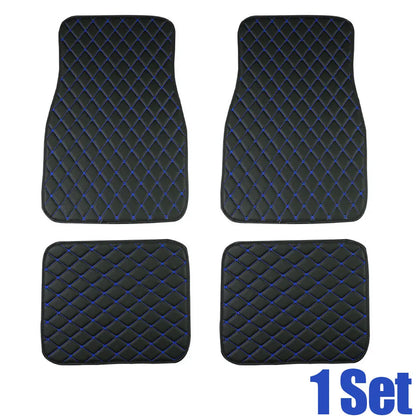4pcs Automobile Rugs Leather Car Carpet Interior Accessories Car Floor Mats Universal Waterproof Front Rear Full Set