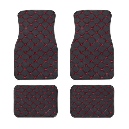 4pcs Car Floor Mats Universal Waterproof  Front Rear Full Set Auto Rugs Leather Car Carpet  Accessories Interior