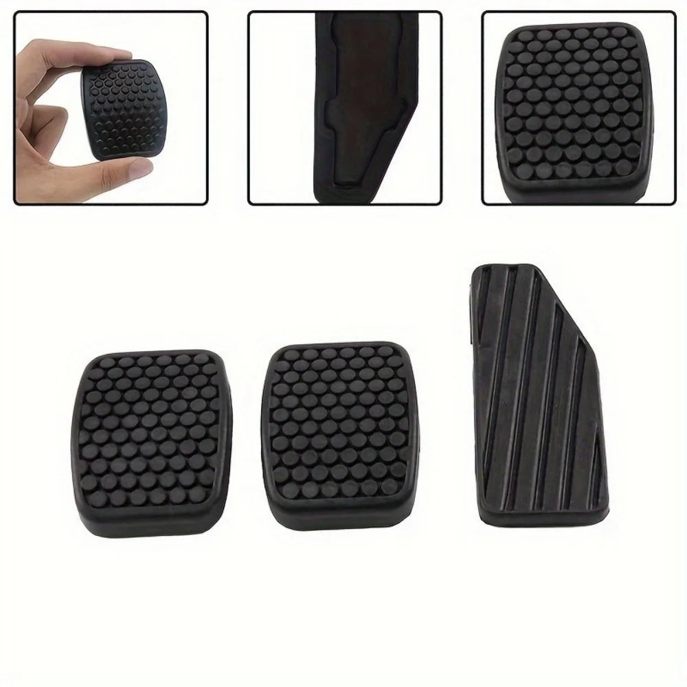 3-Piece Set Car Foot Pedals Anti-Slip Durable Brake And Accelerator Pedal Pads Universal Fit for Vehicles