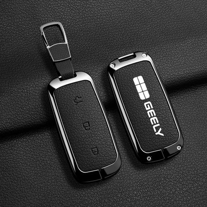 For Geely EX5 Metal Leather Car Key Case Full Cover Shell For Geely EX5 EM-i / ‌Starray EM-i / Galaxy L6/L7/E8/M9