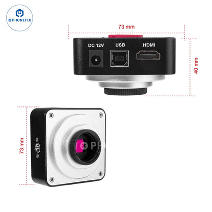 Microscopic Camera Digital Video HDMI Trinocular Microscope Camera 51MP 48MP 38MP VGA HDMI HD USB-C for Phone Electronic Repair