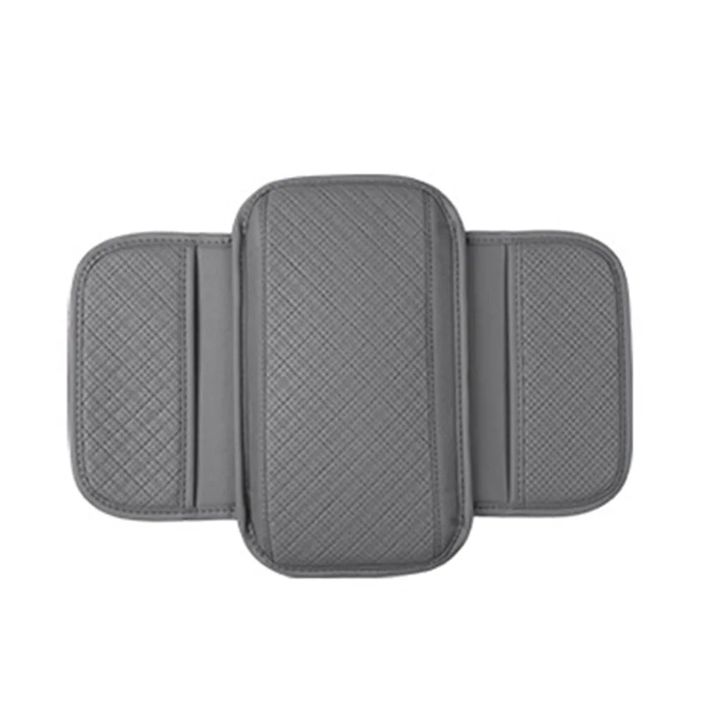 Universal Auto Armrest Pad PU Leather Durable Center Console Cushion with Storage Pocket Waterproof Car Armrest Cover Vehicle