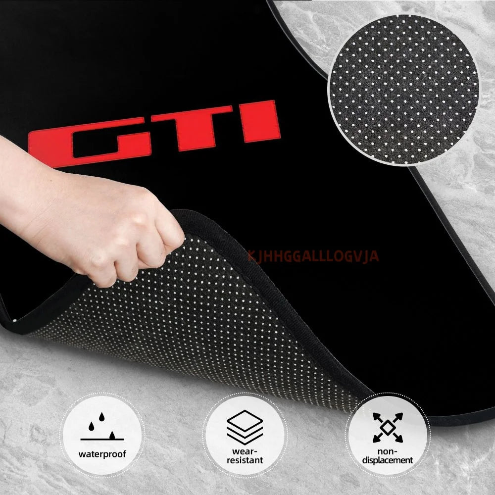 Emblems 4PCS Crystal Velvet Car Floor Mats Set of Four Anti Fouling Car Mats Carpet Anti Slip Car Floor Mats