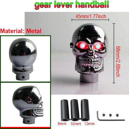 LED Lamp Shift Knob Skeleton Personalized Modification Sports Rod Gear Rod Universal Manual Head Rod Automotive Parts