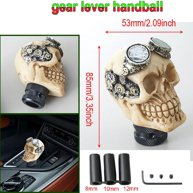 LED Lamp Shift Knob Skeleton Personalized Modification Sports Rod Gear Rod Universal Manual Head Rod Automotive Parts