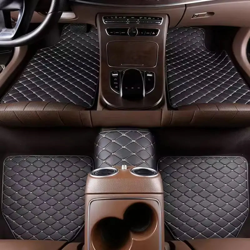 5 pcs Waterproof Leather Car Floor Mats Universal Auto Foot Pad Protector Automobile Interior Carpet Accessories Interior