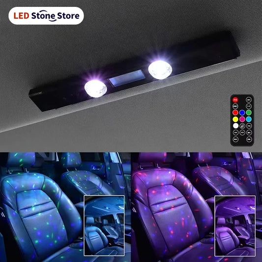 wireless rgb car interior atmosphere light With remote control Music Control Rhythm interior car lights led For car indoor