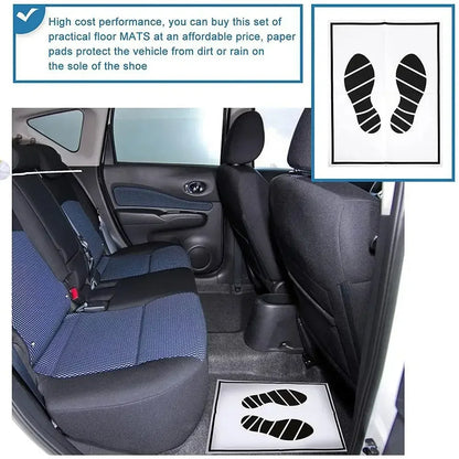 High Quality Disposable Car Floor Mats 100 50 25Pcs Waterproof Anti Slip Paper Vehicle Protection Interior Car Accessories
