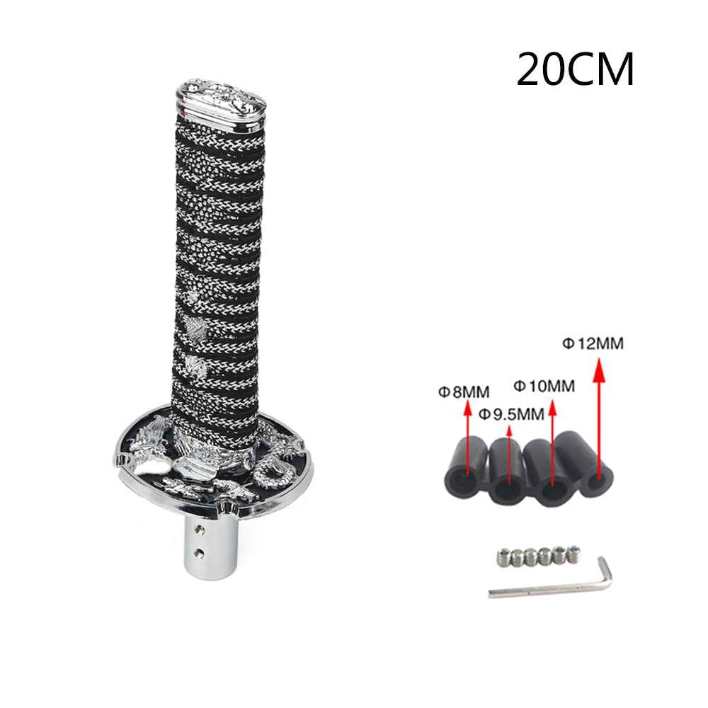 Universal JDM Samurai Sword Shift Knob 200mm / 260mm Samurai knife shift knob with adapter