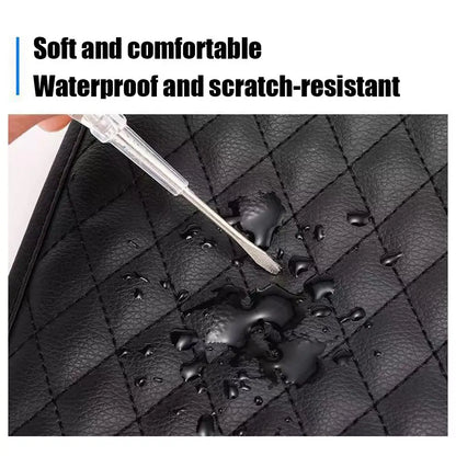 PU Leather Car Armrest Cushion Center Console Box Pad Arm Rest Cushion Waterproof Automotive Interior Universal Accessories