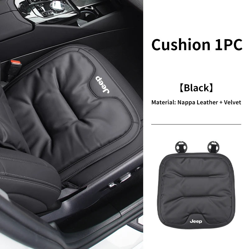 Car Velvet Cushion Vinter Leather Backrest Seat Cover Accessories For Jeep Grand Cherokee Compass Patriot Renegade Wrangler Libe
