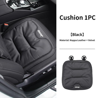 Car Velvet Cushion Vinter Leather Backrest Seat Cover Accessories For Jeep Grand Cherokee Compass Patriot Renegade Wrangler Libe