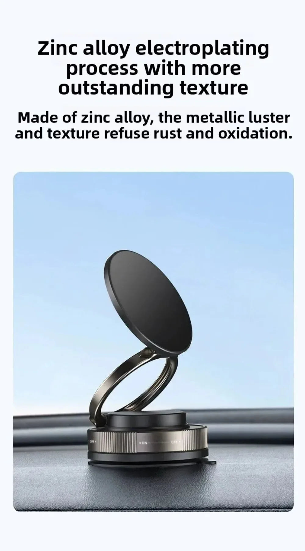 Magnetic Phone Holder for Car, 360° Rotatable, Foldable & Adjustable Magnetic Car Mount, , Compatible with iPhone & Other Phones
