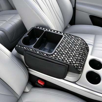 Universal Car Armrest Cushion with Storage Organizer, Soft Center Console Pad for Most Cars