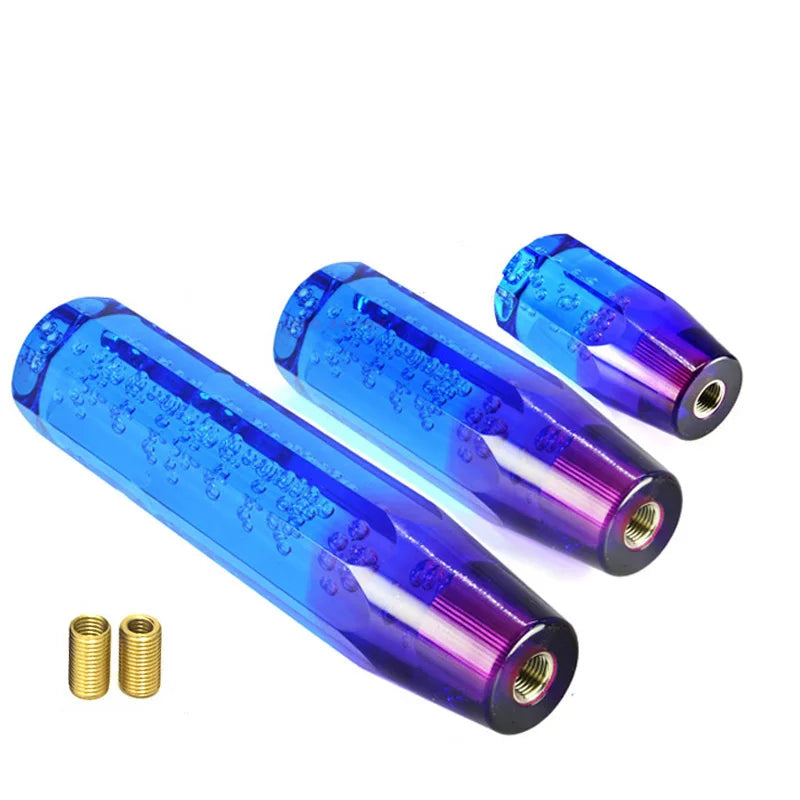 10/15/20cm Blue Purple Shift Knob Crystal Transparent Gear Shift Knob Car Modification Universal Manual Automatic Shift Knob