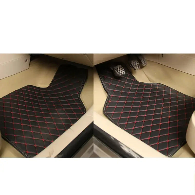 4 pcs Waterproof Leather Car Floor Mats Universal Auto Foot Pad Protector Automobile Interior Carpet Accessories Interior