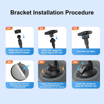 Universal Magnetic Phone Holder Car Long Arm Windshield Dashboard Magnet Car Holder Mount Dock for Phone Mobile Stand for IPhone