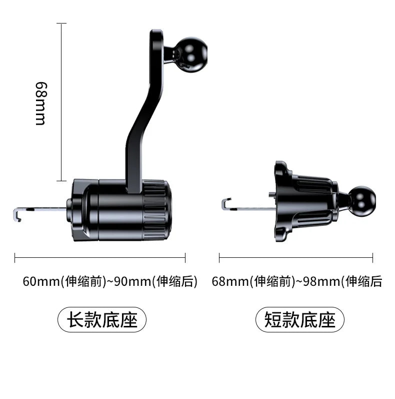 Car Phone Holder New Universal Phone Holder with Hook Clip, Automatic Locking Without Blocking Air Outlet, Car Ventilation