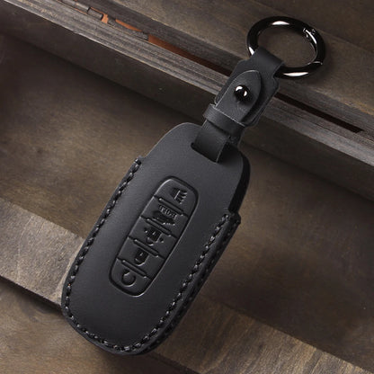 Leather Car Key Case Cover for Nissan Juke 2023 X-trail T33 Qasqhai J12 2022 Ariya Altima Teana2 3 4 5 Buttons