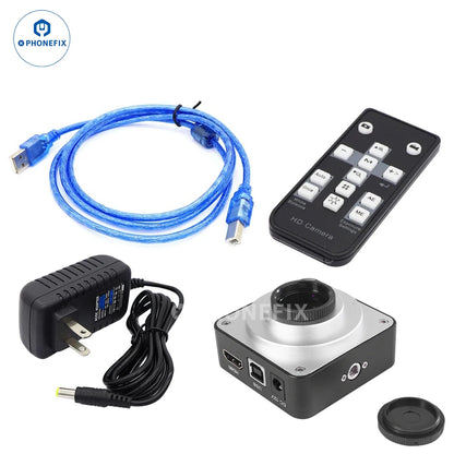 Microscopic Camera Digital Video HDMI Trinocular Microscope Camera 51MP 48MP 38MP VGA HDMI HD USB-C for Phone Electronic Repair