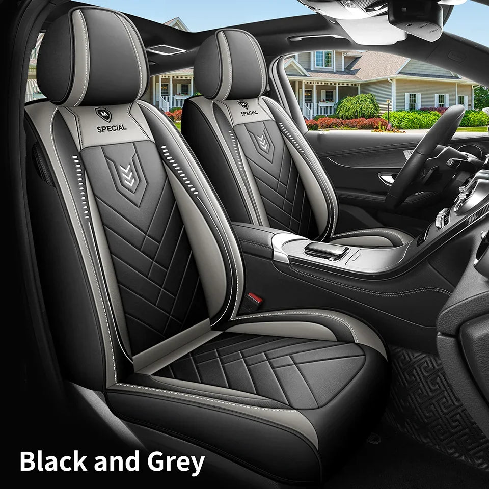 New Upgraded Car Seat Cushion, New Fully Enclosed Car Seat Cover, All Season Universal Small Car Seat Cover, Leather Seat Cover