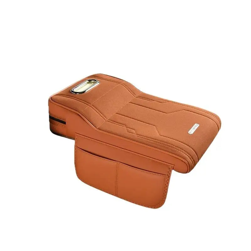✔Car Armrest Cushion with Tissue Box & Storage Pocket - Memory Foam Arm Rest Pad for Universal Vehicle Center Console