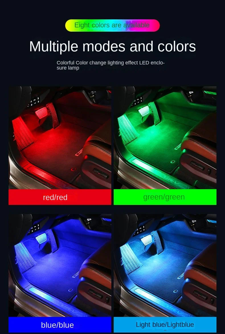 New Neon LED Car Interior Ambient Foot Strip Light Kit Accessories Backlight Remote App Music Control Auto RGB Decorative Lamps