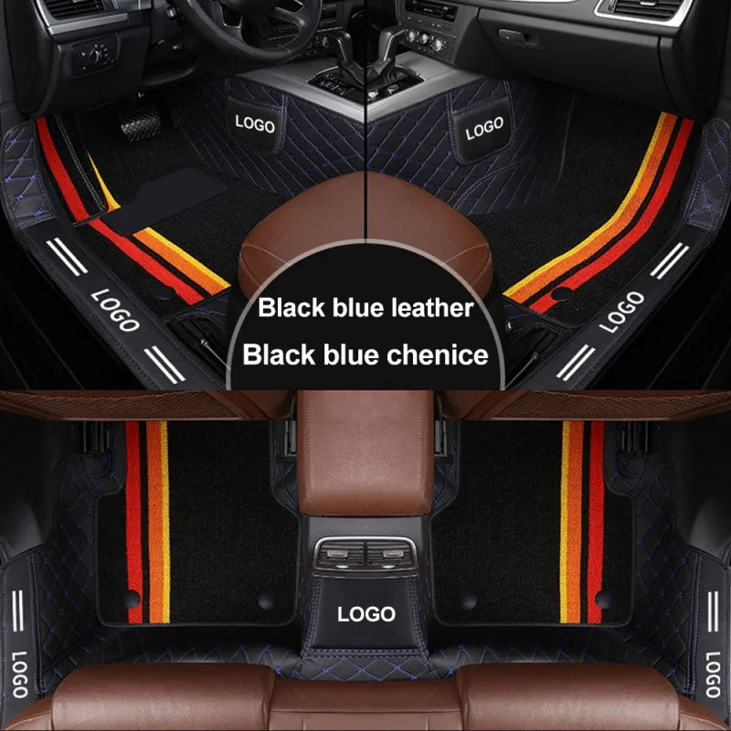 Customized car floor mats for Audi A7  Q5 A3 Q2L  Customized package door sill LOGO car floor mats accessories interior details