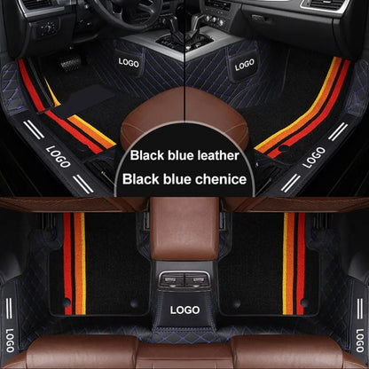 Customized car floor mats for Audi A7  Q5 A3 Q2L  Customized package door sill LOGO car floor mats accessories interior details