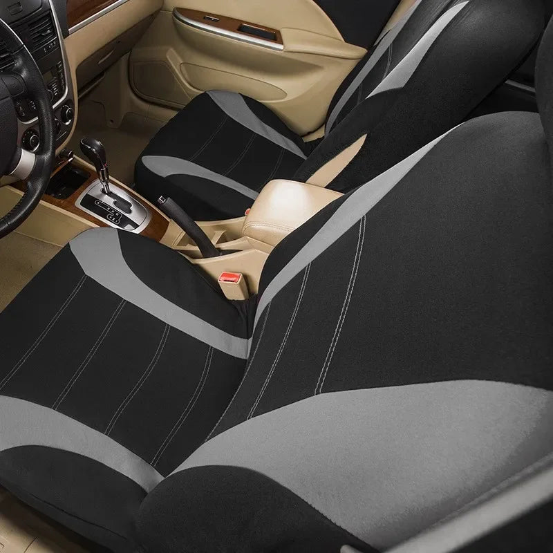 5-seat Full-coverage Car Seat Covers, Breathable Fabric, Wear-resistant, Fits Most Car Models, All-season Use Seat Accessories